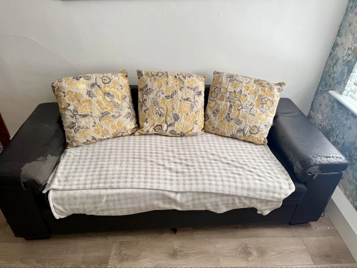 FREE Leather sofa bed - Image 1