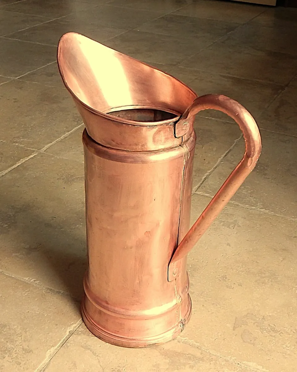 Large Vintage Handmade Copper Jug - Image 1