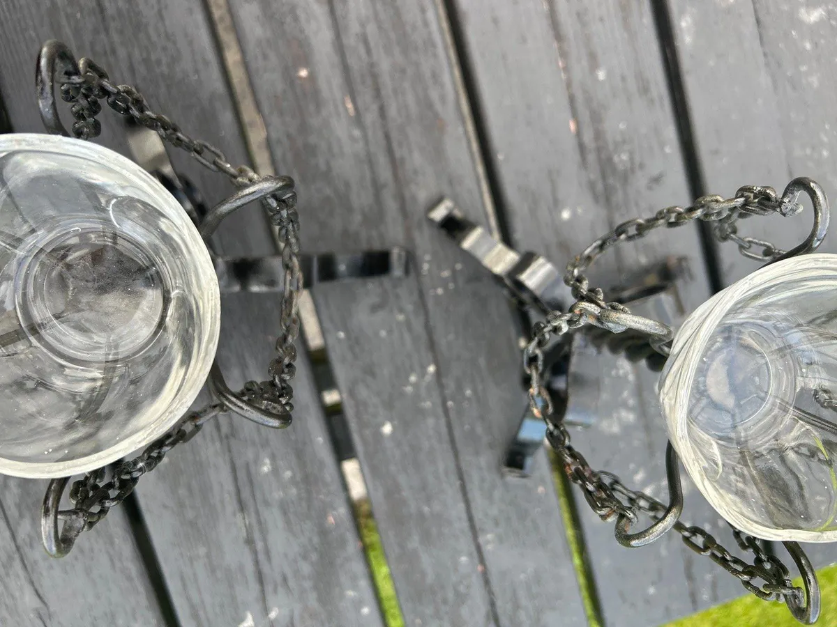 2  candle holders Black heavy - Image 4
