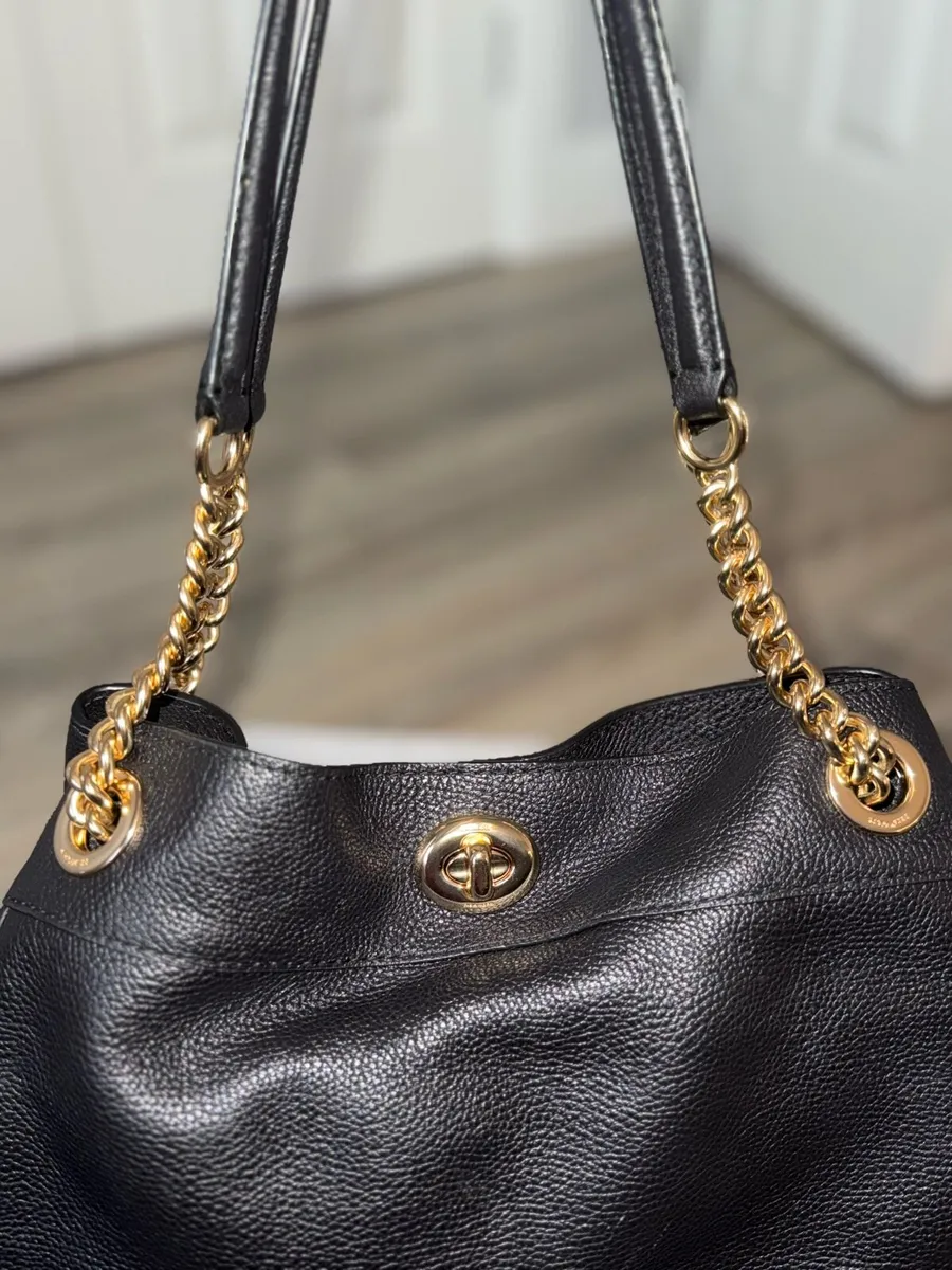 COACH Edie Shoulder Bag in Pebble Leather - Image 3