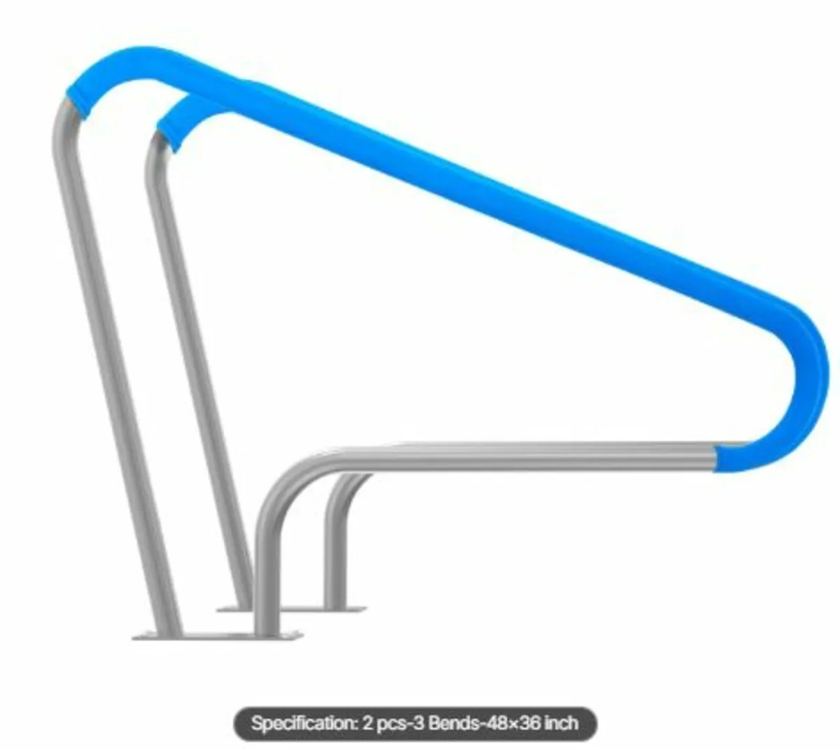 Pool Handrail 2 PCS 48x36in Stainless Steel - Image 4