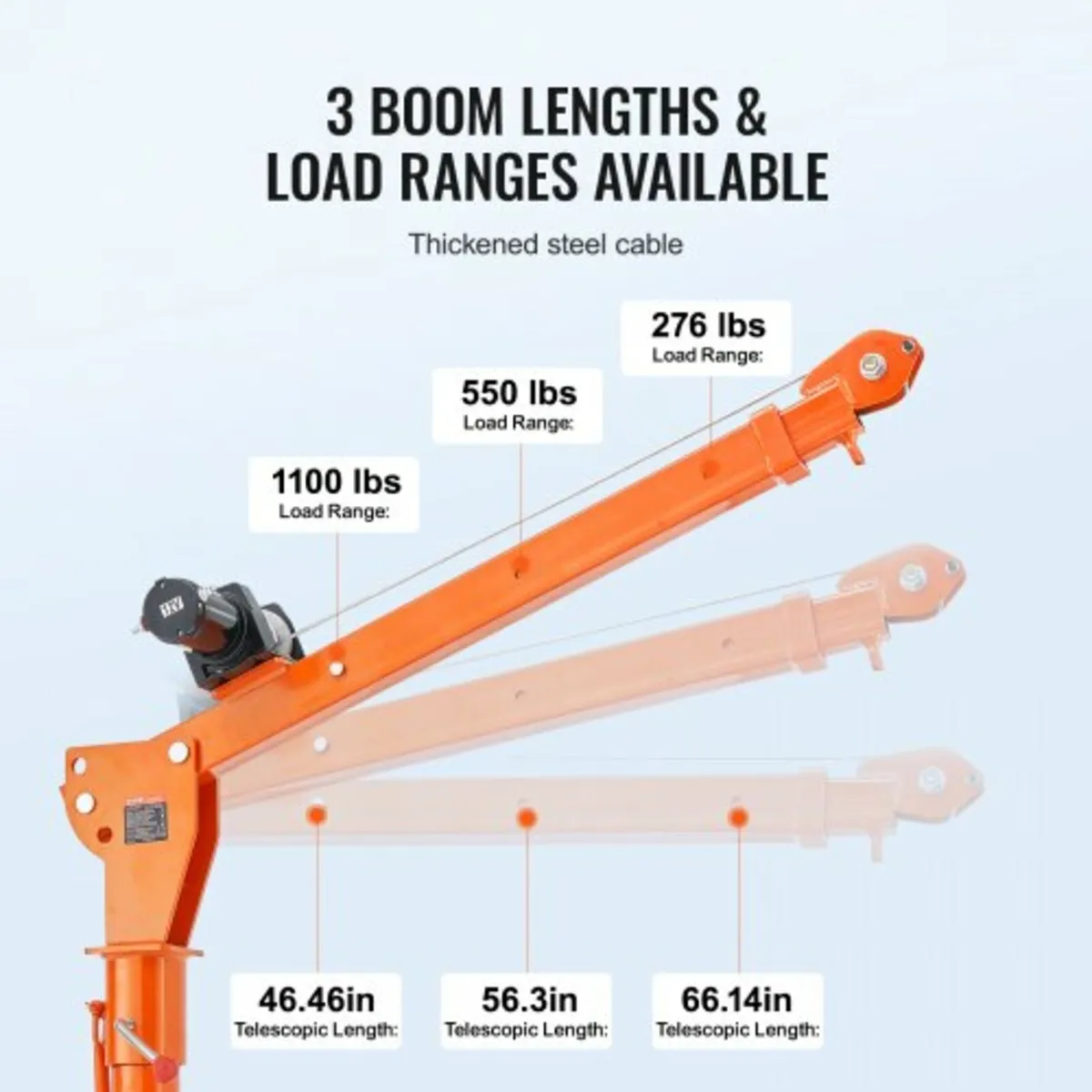 Electric Pickup Truck Crane Hoist Crane 499 kg 360 - Image 2