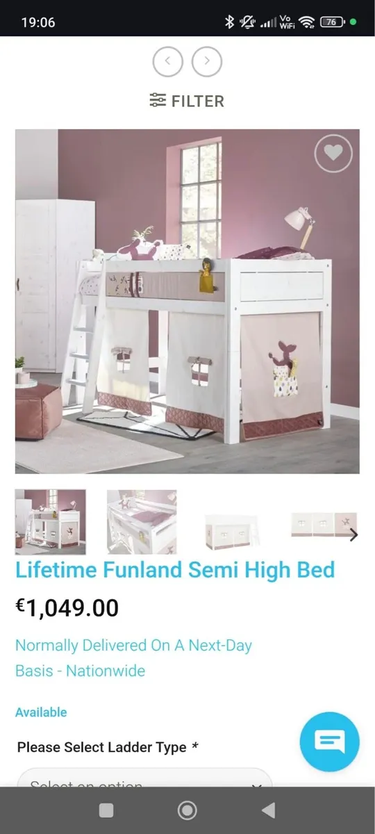 Little Dreamers Lifetime Funland Semi High Bed - Image 2
