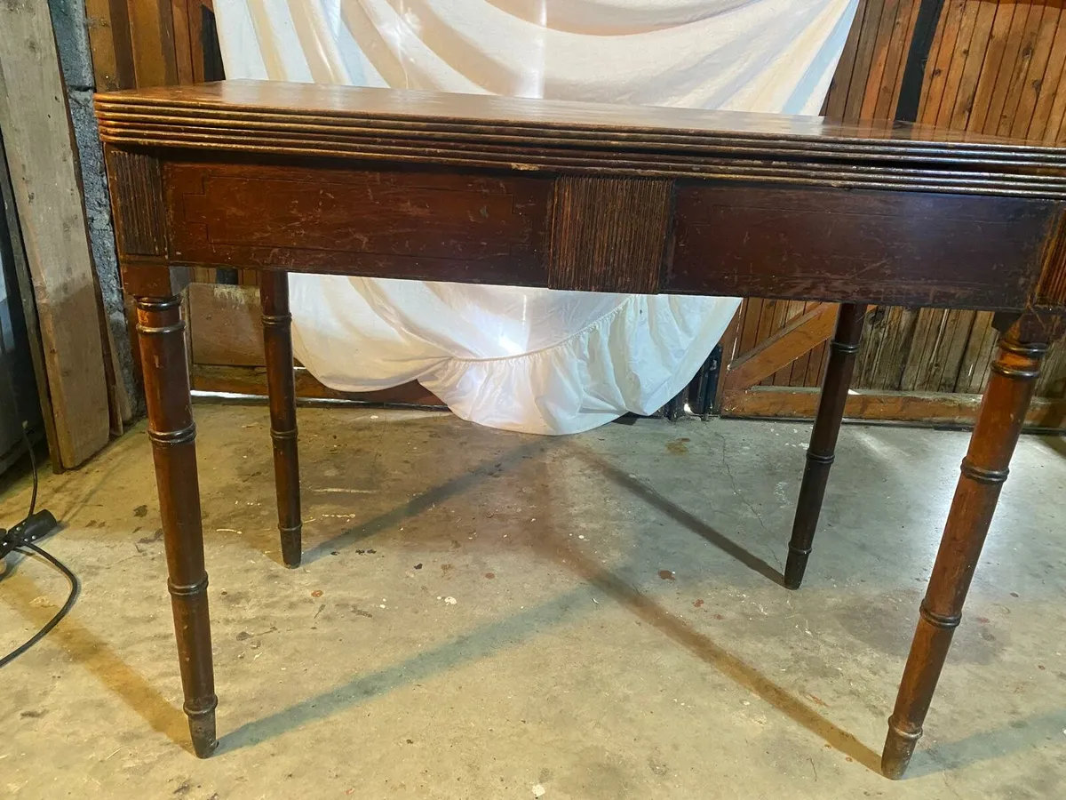 Mahogany tea/card table - Image 3