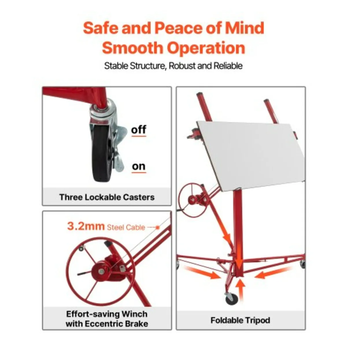 Drywall Rolling Lifter Panel, 16ft Sheetrock Lift - Image 3