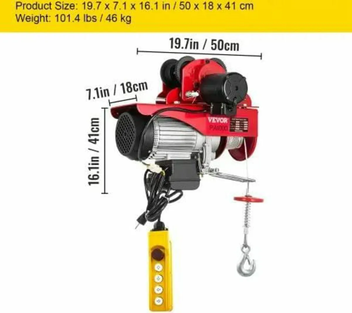 Electric Wire Rope Hoist with Trolley Remote Contr - Image 4