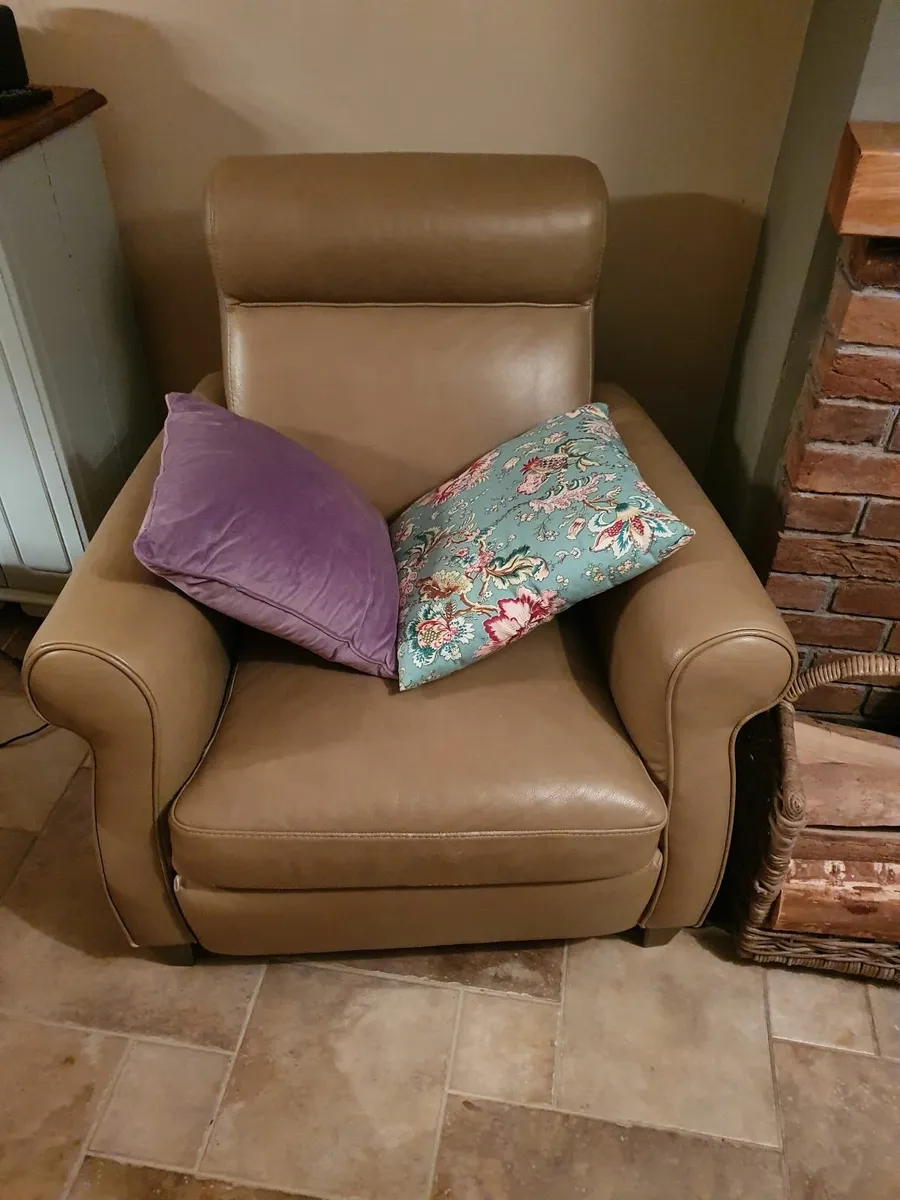 Genuine Italian Leather Couches. - Image 1