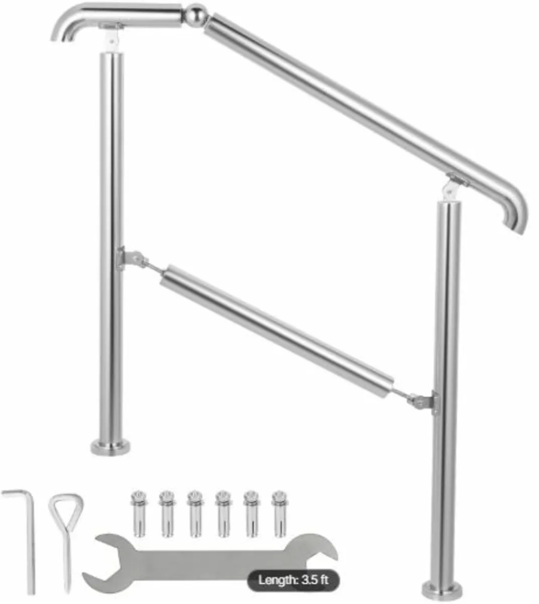 3 Step Railing Stainless Steel Transitional - Image 1