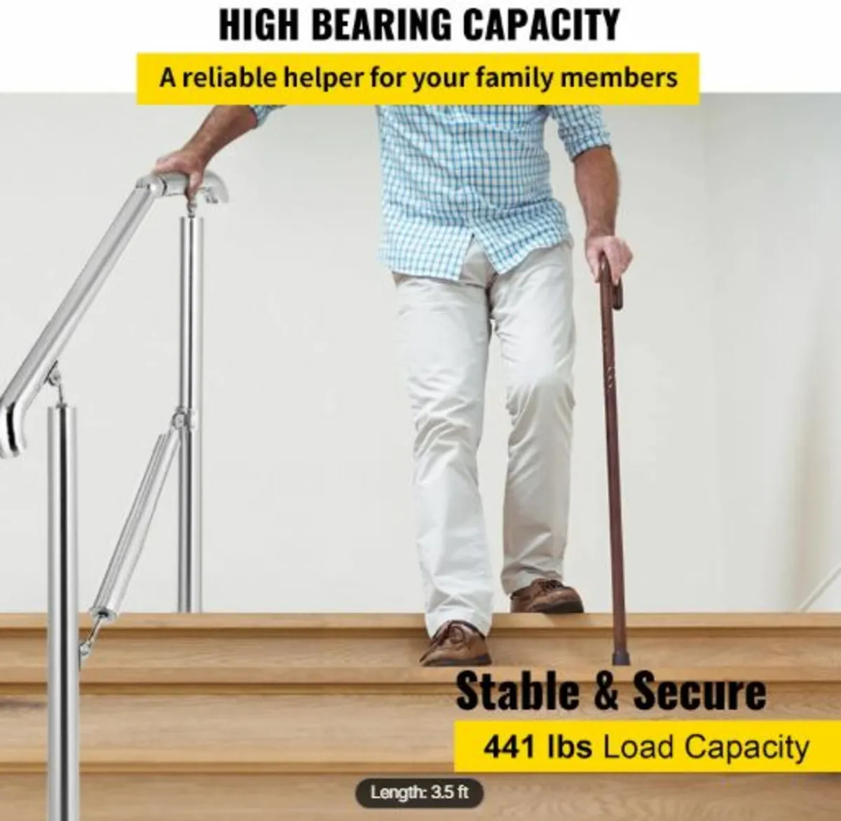 3 Step Railing Stainless Steel Transitional - Image 4