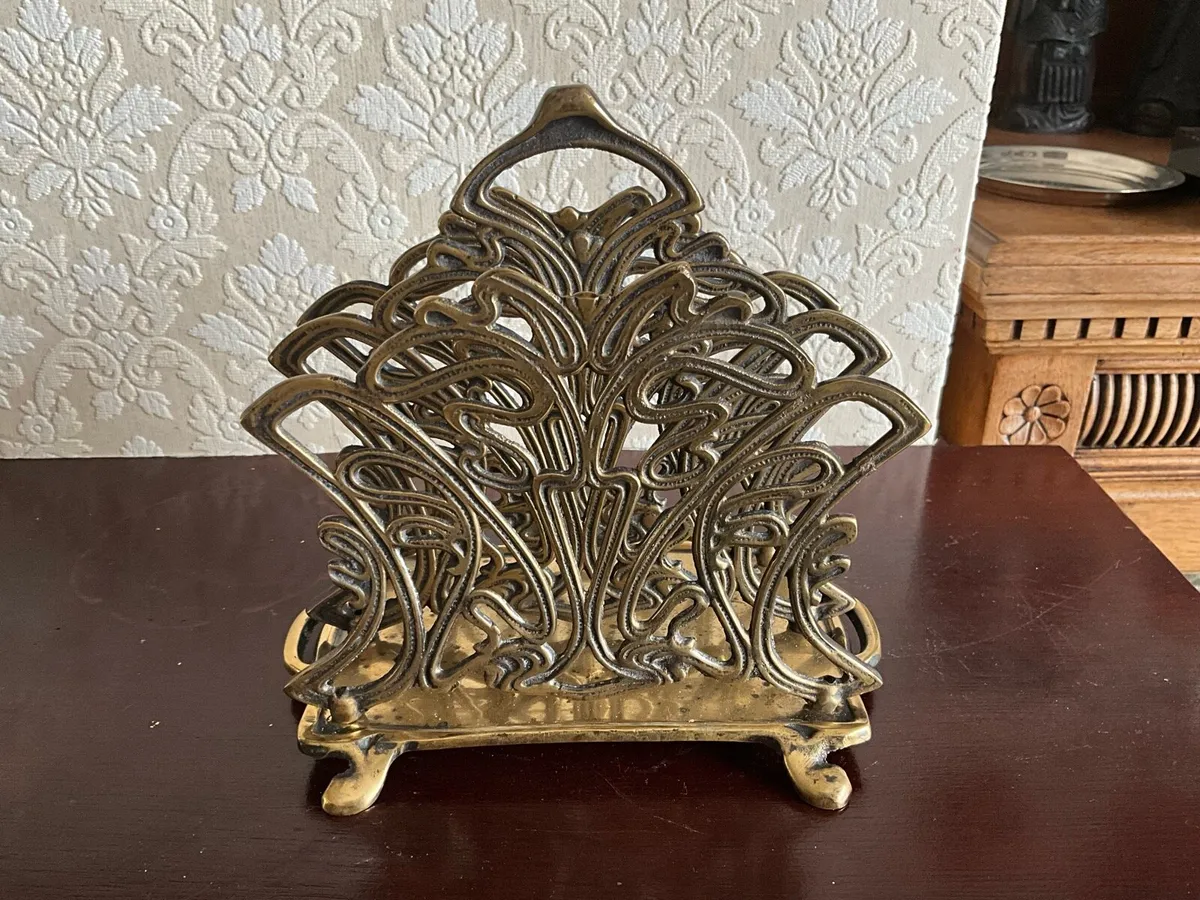 Vintage Brass Letter Holder - Image 1