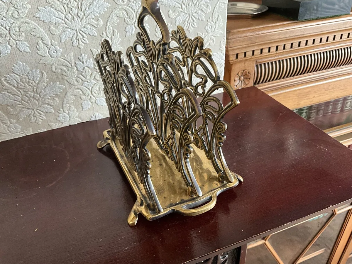 Vintage Brass Letter Holder - Image 4