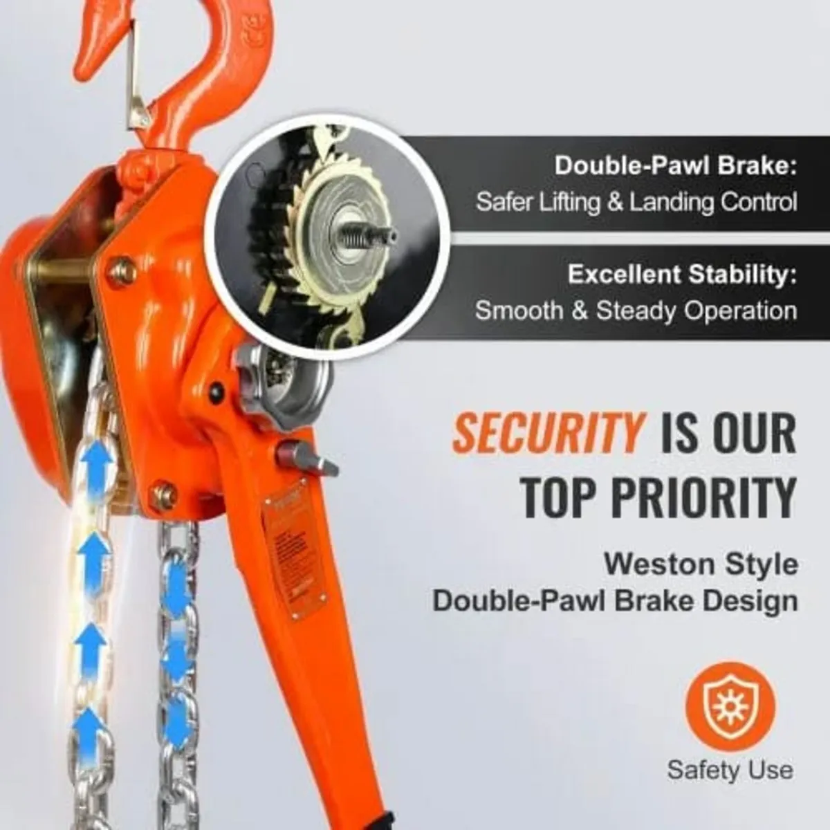 Manual Lever Chain Hoist, 3 Ton 2993.7 kg Capacity - Image 2