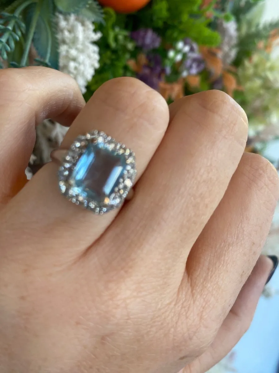 Aquamarine Diamond Ring €2500 - Image 3