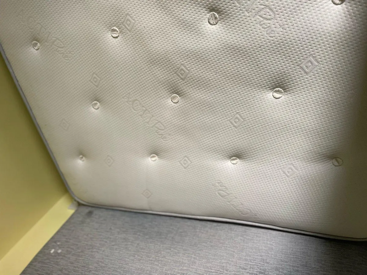 Double Divan bed headboard and mattress - Image 3
