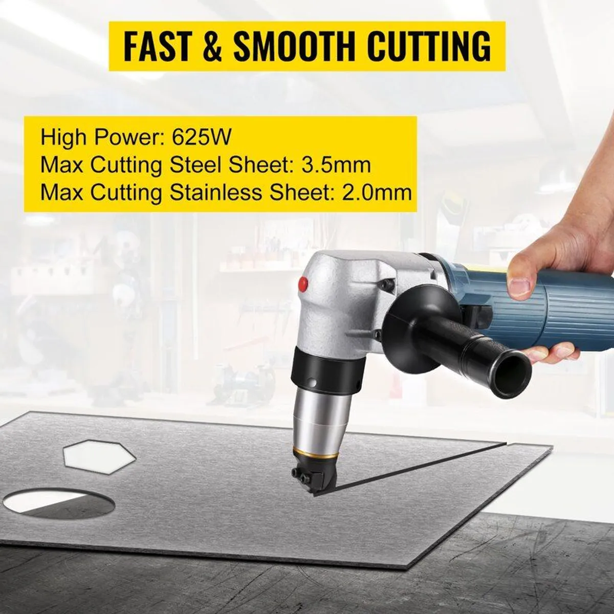 Electric Metal Nibbler 625W Nibbler Metal Cutter 1000RPM High Speed Rotor Metal Nibbler - Image 2
