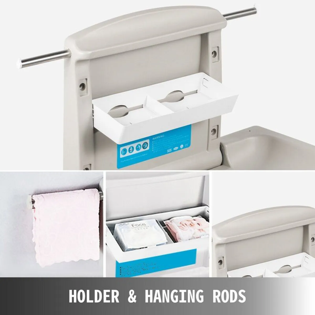 Horizontal Baby Changing Table Wall-mounted Baby Diaper - Image 4