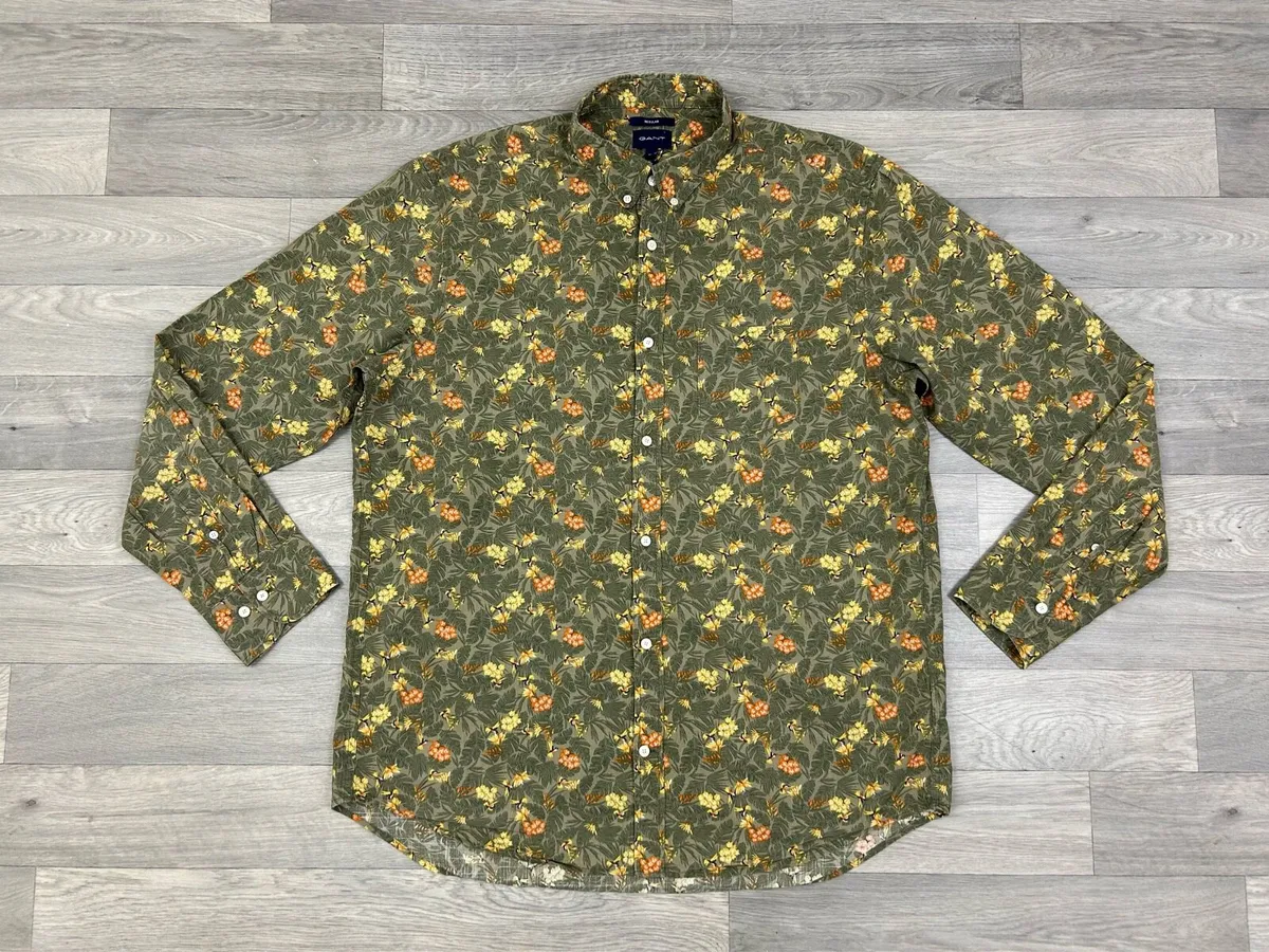 Gant Button Down Floral Patterned Shirt Mens XL - Image 1