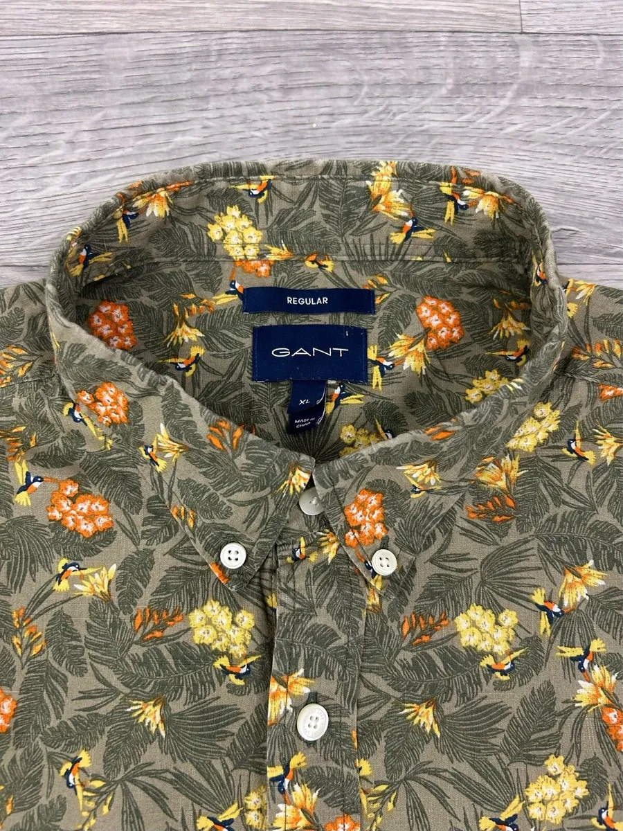 Gant Button Down Floral Patterned Shirt Mens XL - Image 4