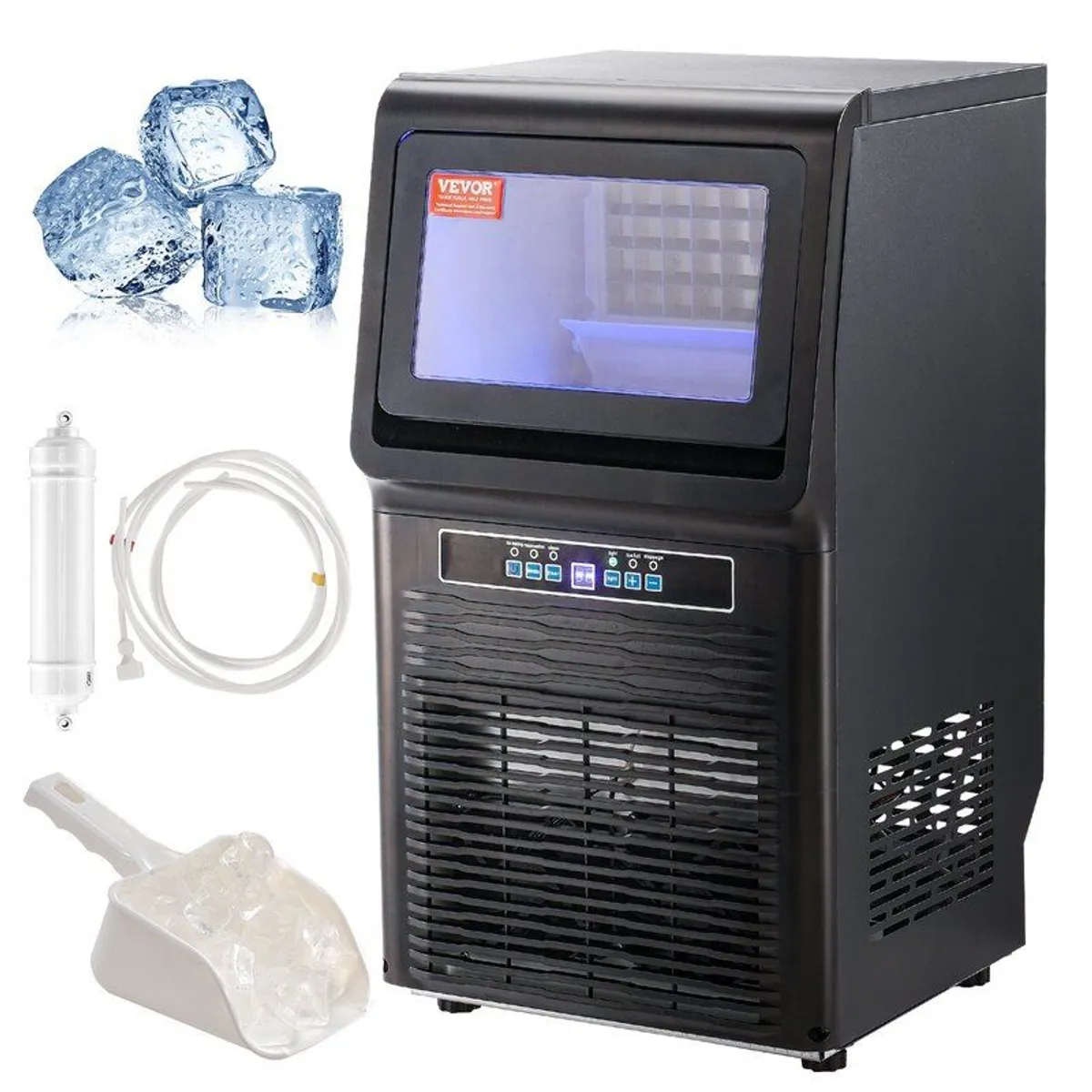 Commercial Ice Maker Freestanding Cabinet Machine 70lbs/24H 36 Ice Cubes - Image 1