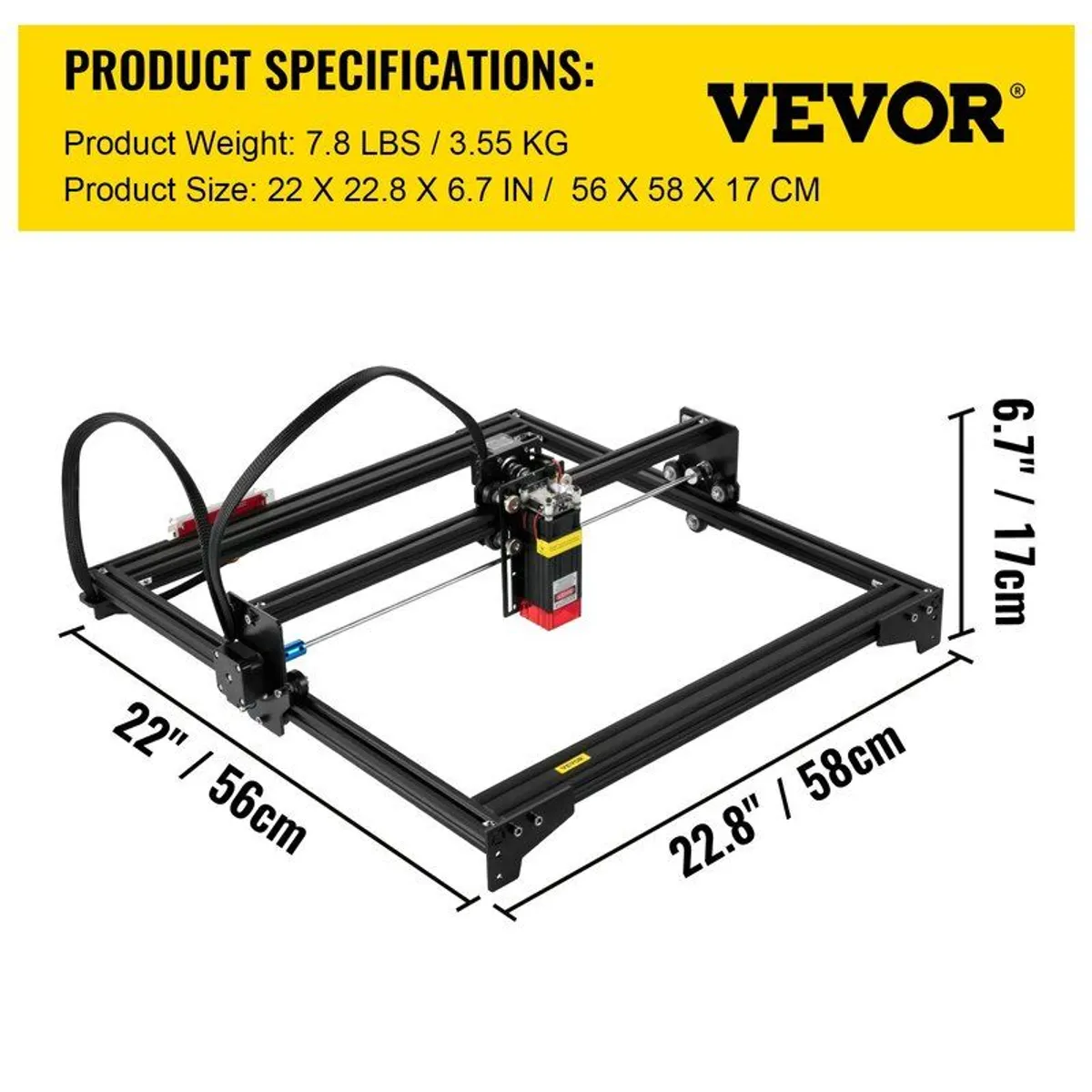 Desktop Laser Engraver 16.1"x15.7" Large Engraving Area 5.5W Laser Power - Image 2