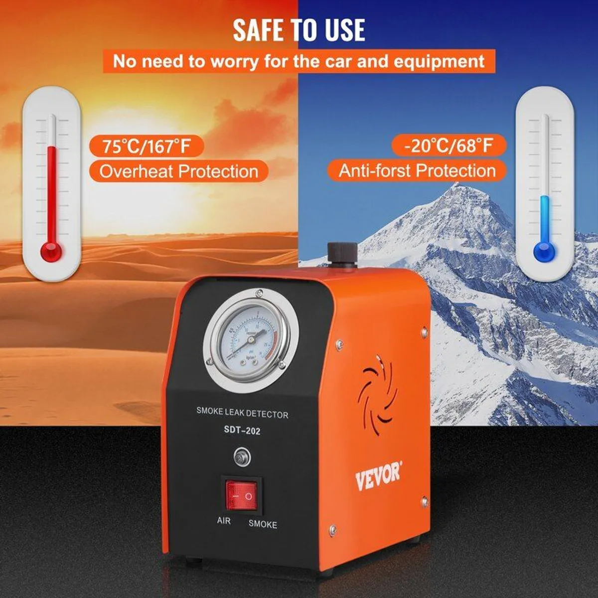 Automotive Smoke Leak Detector Smoke Machine Tester EVAP Fuel Pipe System - Image 4