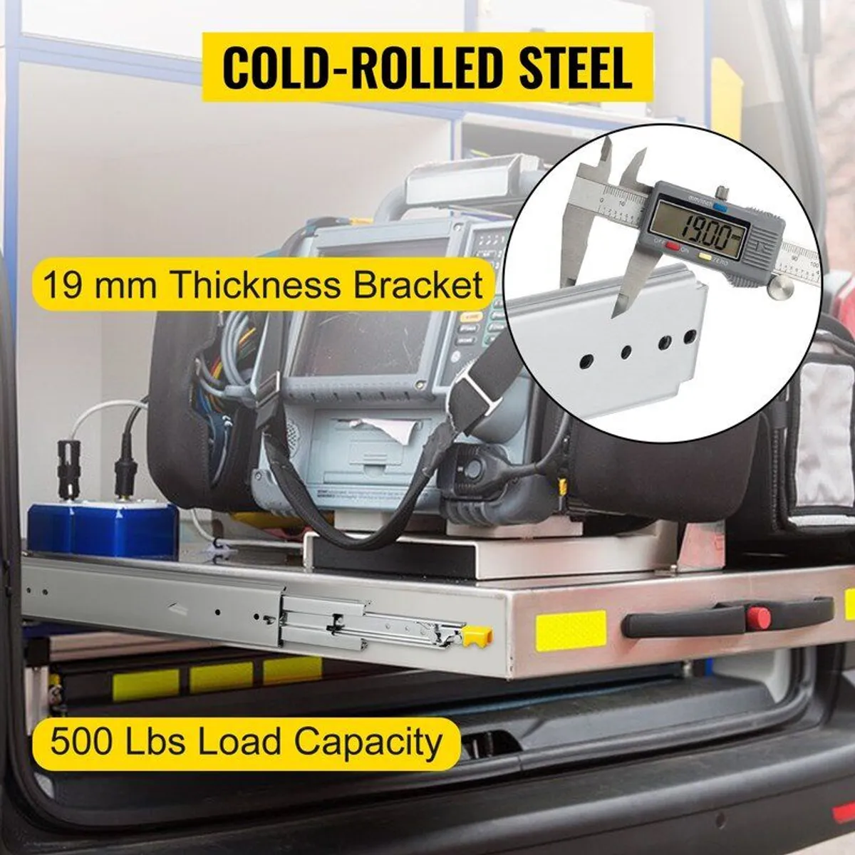 Heavy Duty Drawer Slides 48" Length, Locking Drawer Slides 500lbs Load Capacity Long - Image 4