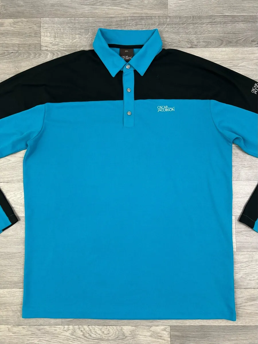 Oscar Jacobson Long Sleeve Golf Polo Shirt XXL - Image 2