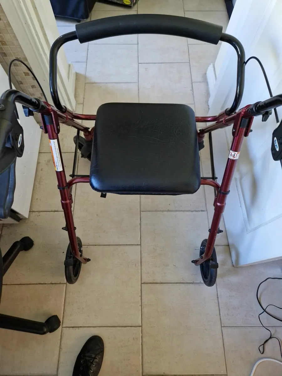 Rollator Walking Aid with Seat and Storage Bag - Image 2