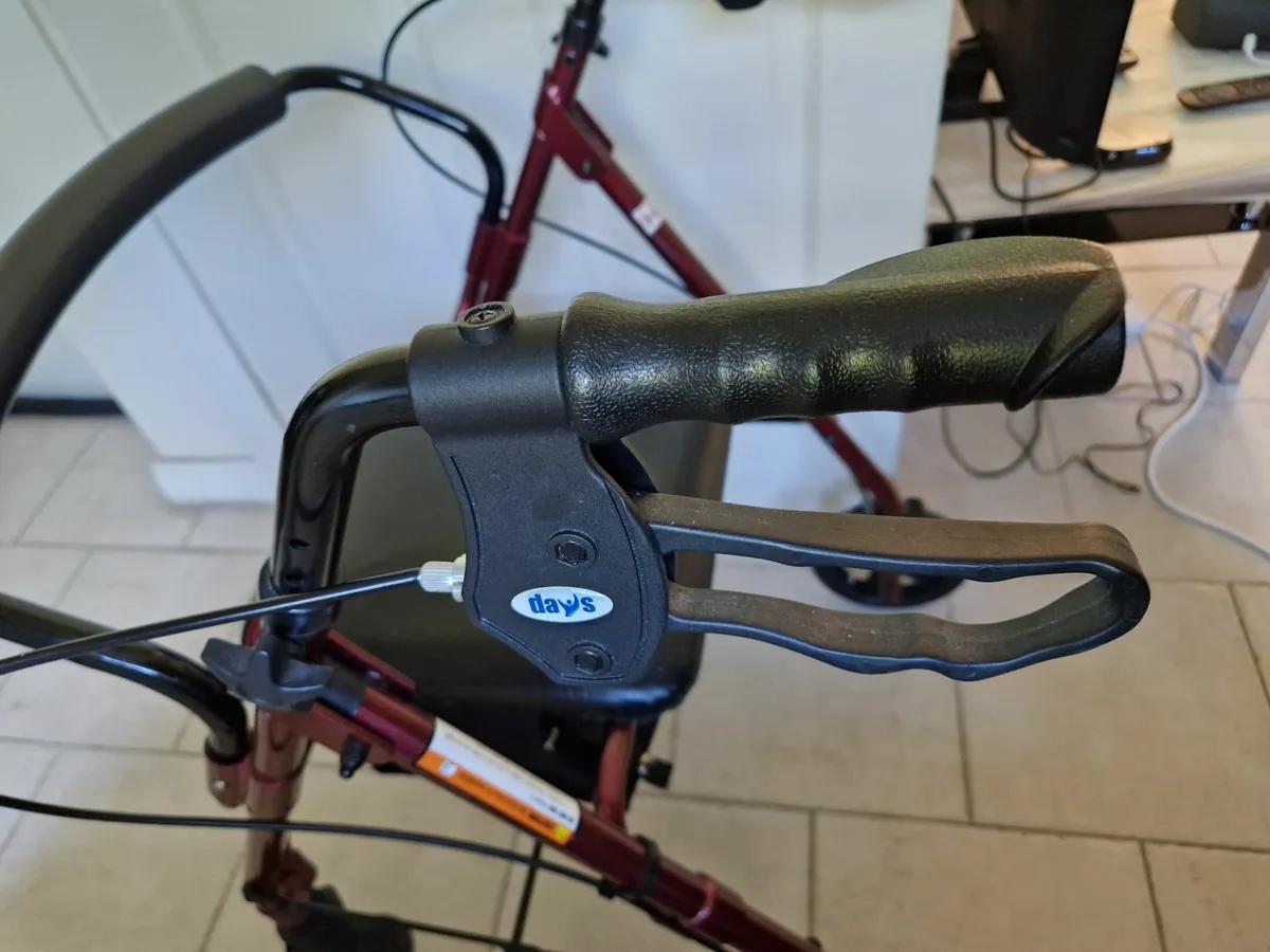 Rollator Walking Aid with Seat and Storage Bag - Image 3