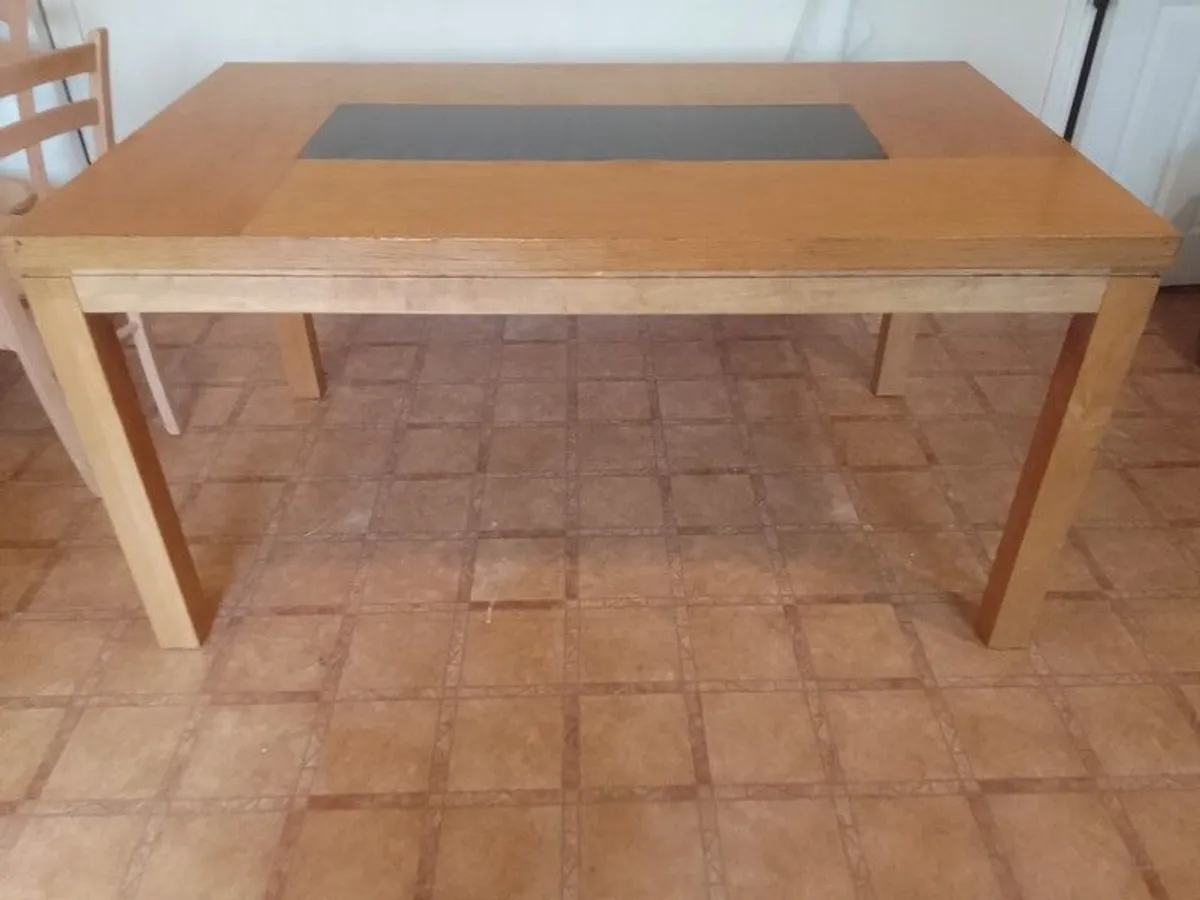 Solid Oak Dining Table - Image 3