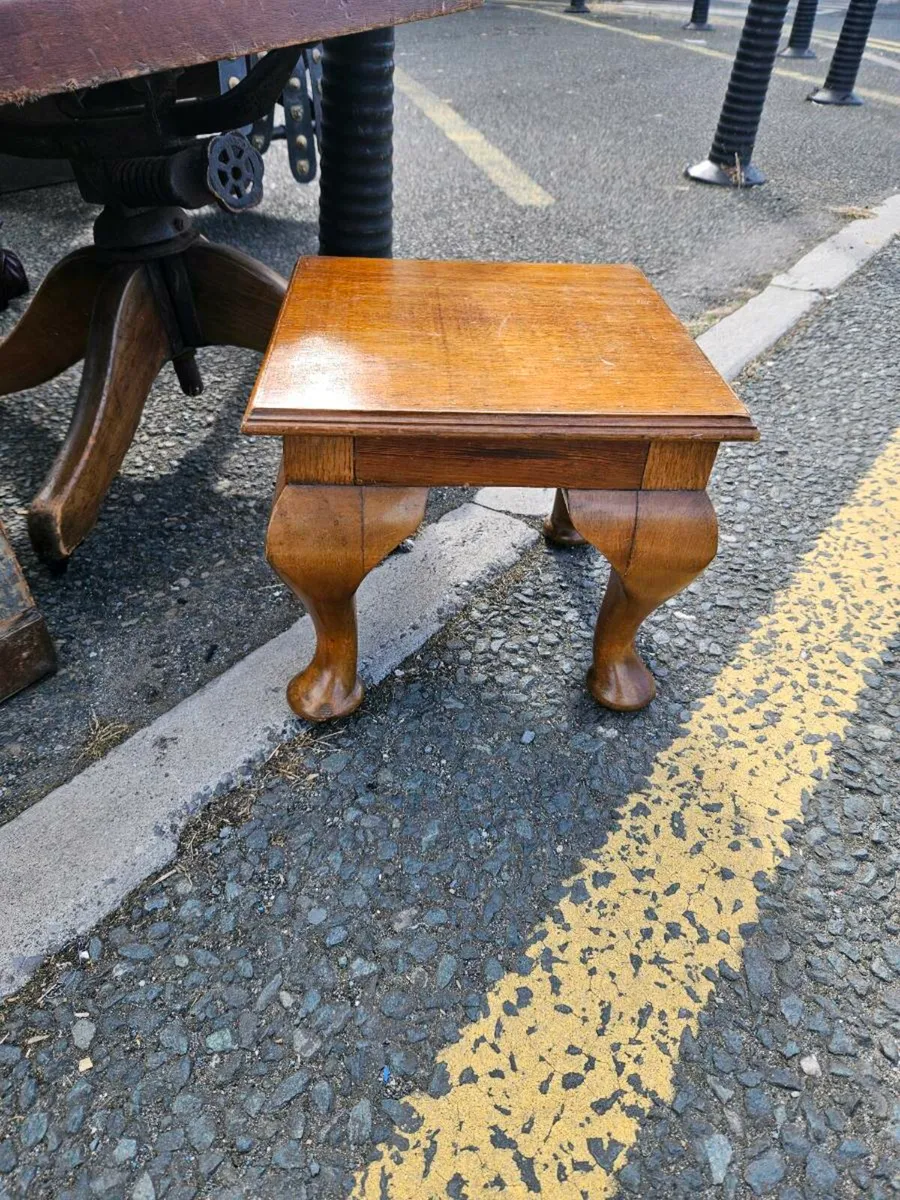Vintage Foot Stool Plant Stand - Image 2