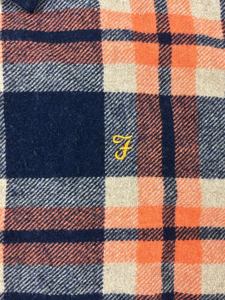 Farah 100 Wool Blend Check Overshirt Shirt Mens M - Image 3