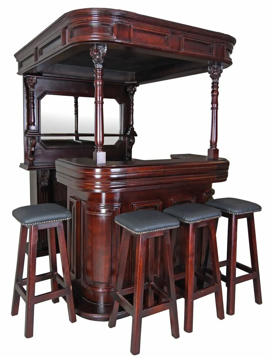 Irish Style House Bar Solid Wood Colonial Style wi - Image 1