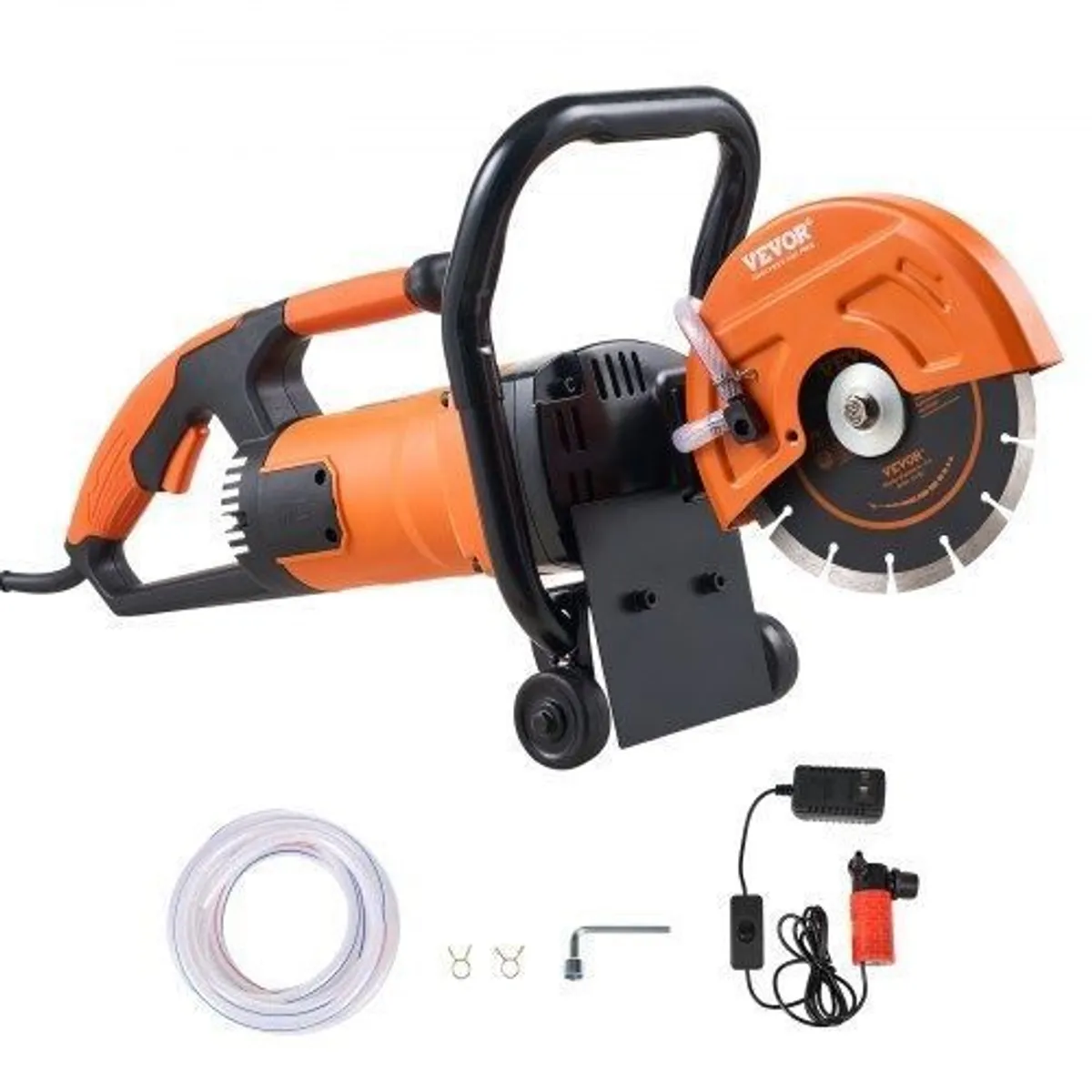7'' Electric Concrete Saw Wet/Dry Saw Cutter with Water Pump and Blade - Image 2