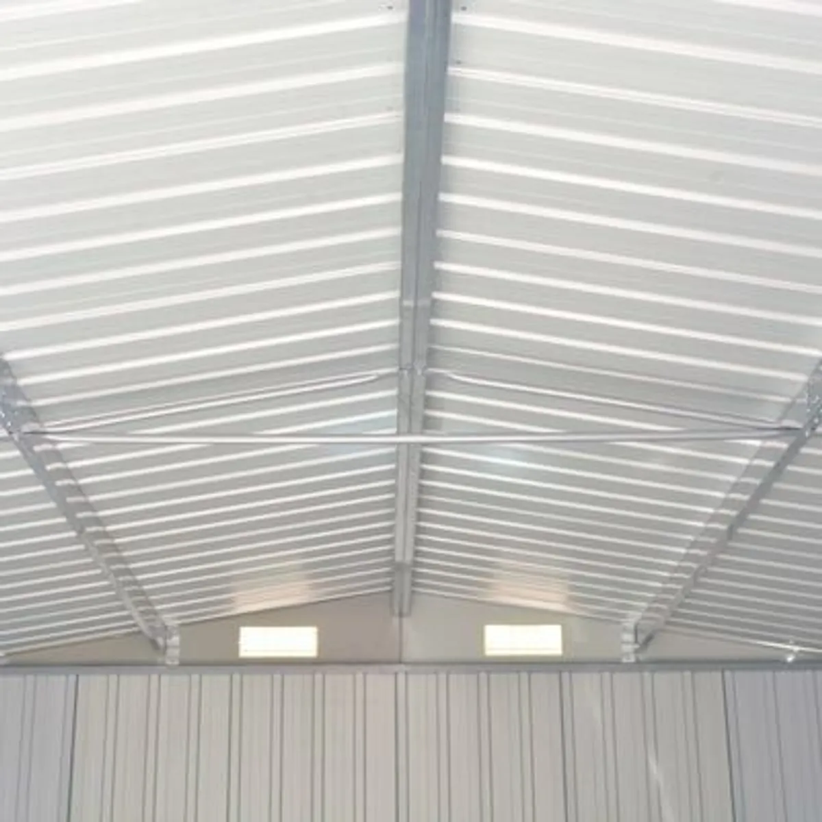 Garden Shed 257x392x181 cm Metal Brown - Image 1