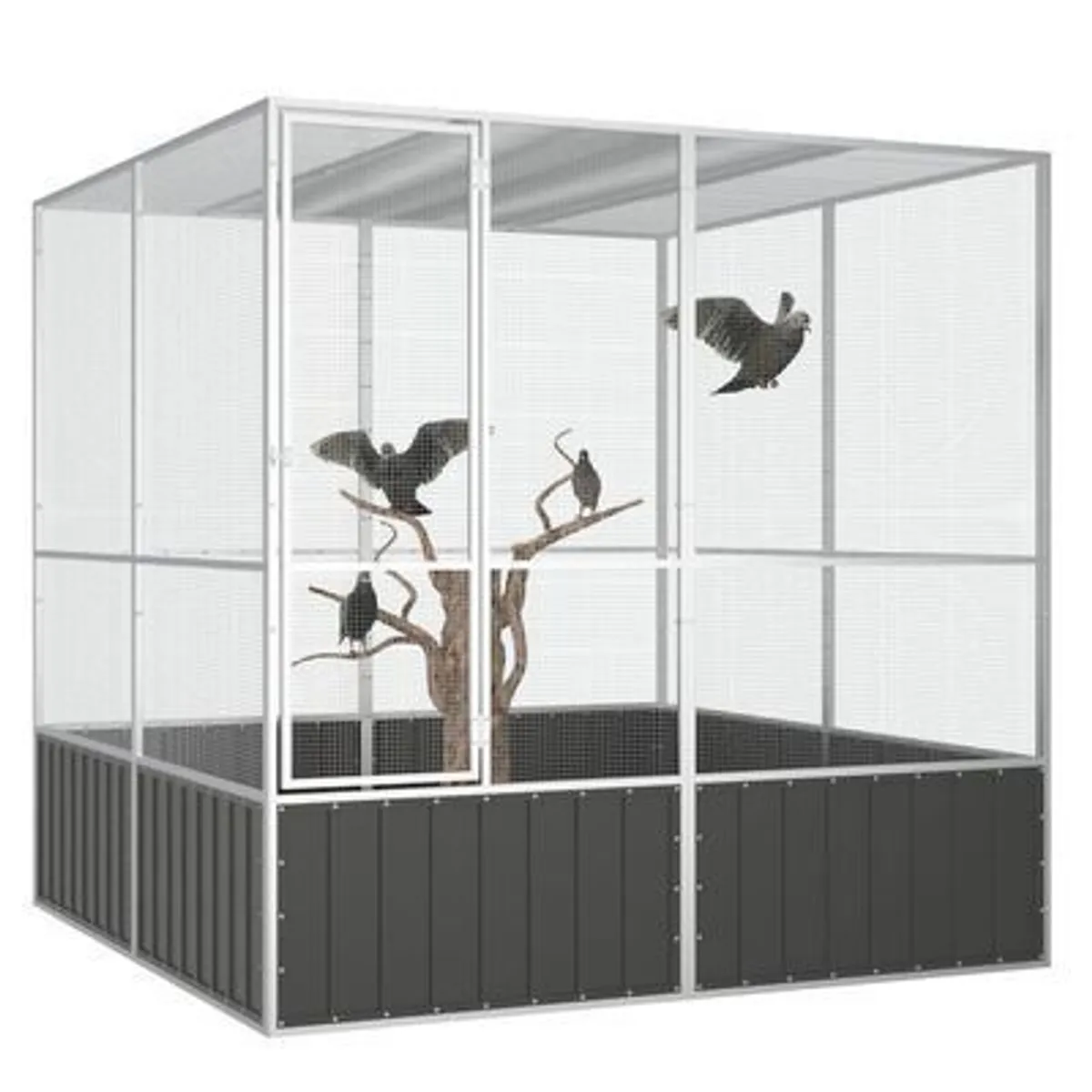 Bird Cage Anthracite 213.5x217.5x211.5 cm Galvanised Steel - Image 2