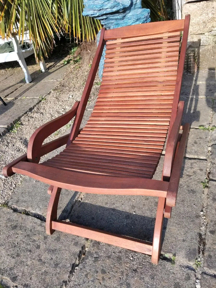 Vintage Teak Deck chair - Image 1