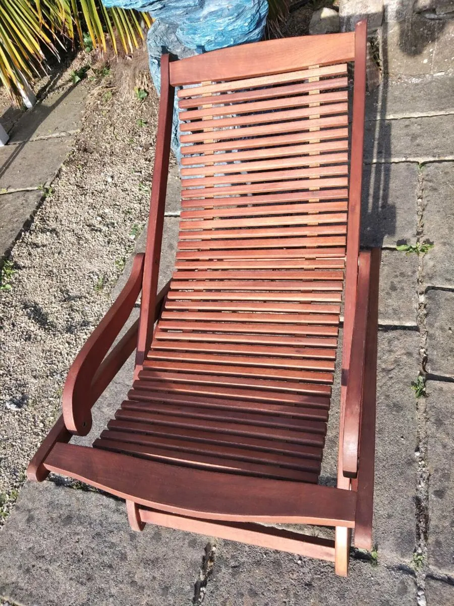Vintage Teak Deck chair - Image 2