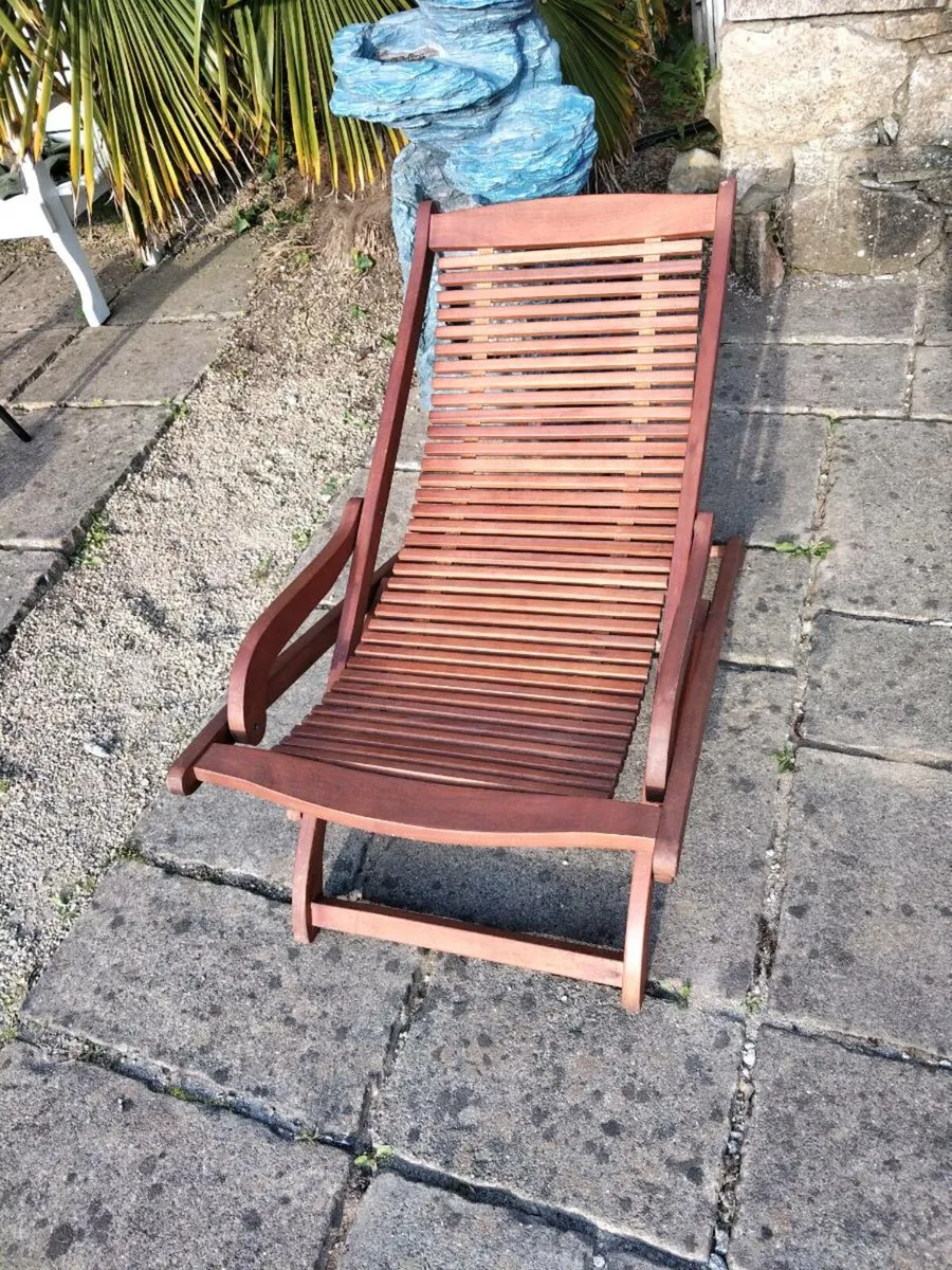 Vintage Teak Deck chair - Image 4