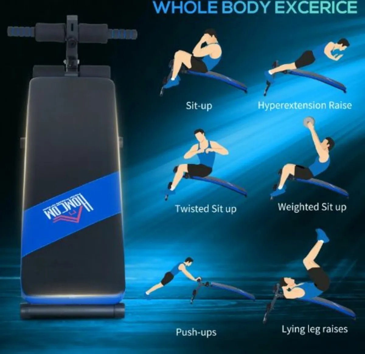 Sit Up Bench, Decline Abdominal Ab Crunch Home - Image 3