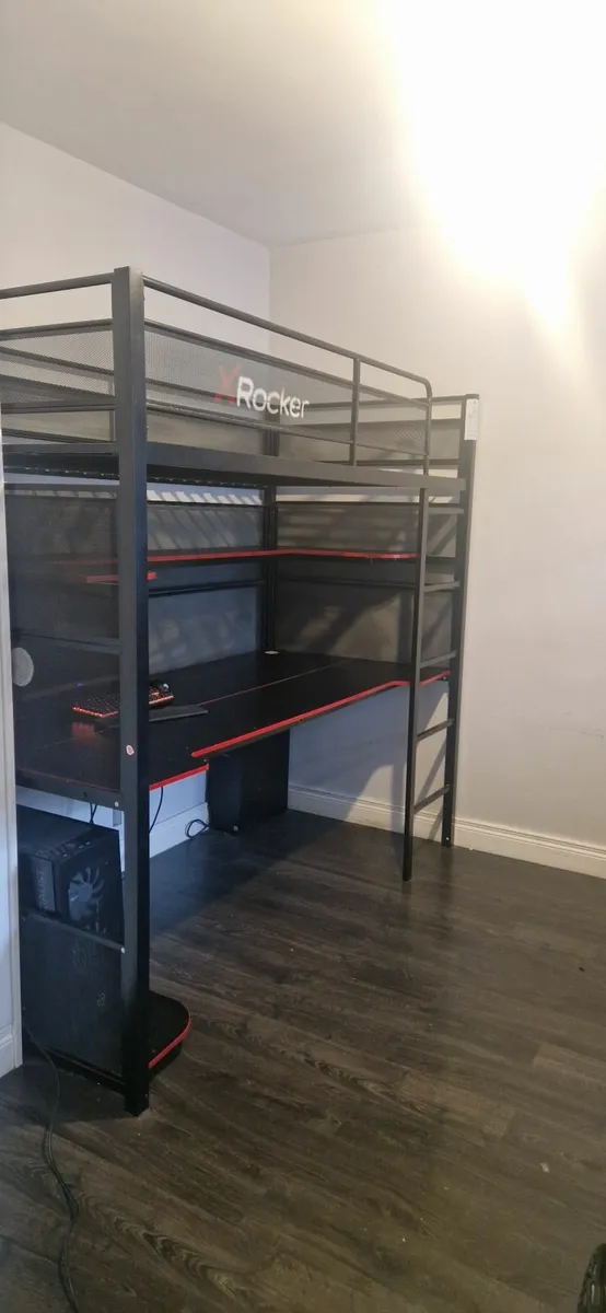 Gaming bunk bed with desk - Image 1