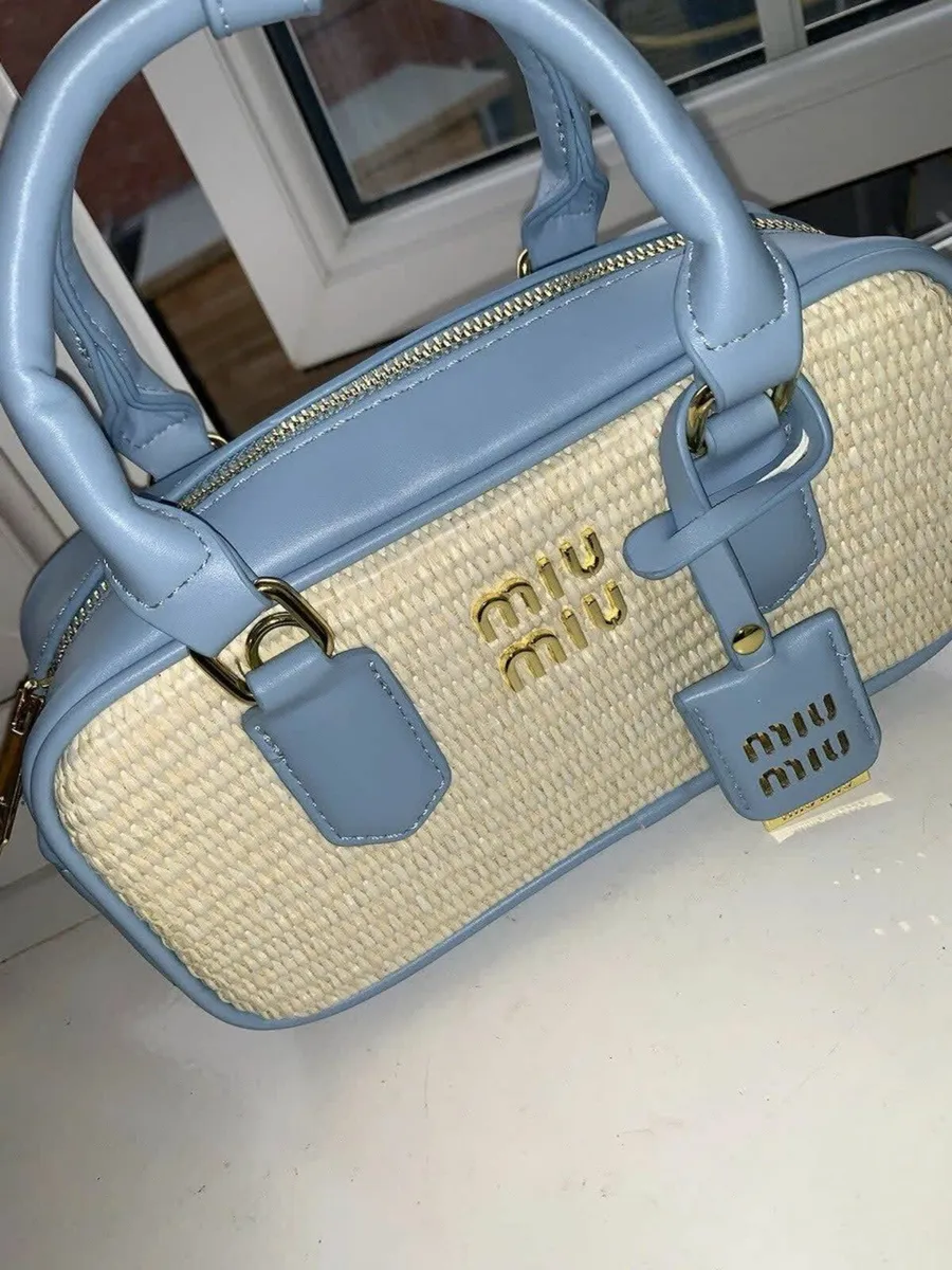 Miu Miu Matelasse Shoulder Bag Shoulder Strap Blue - Image 1