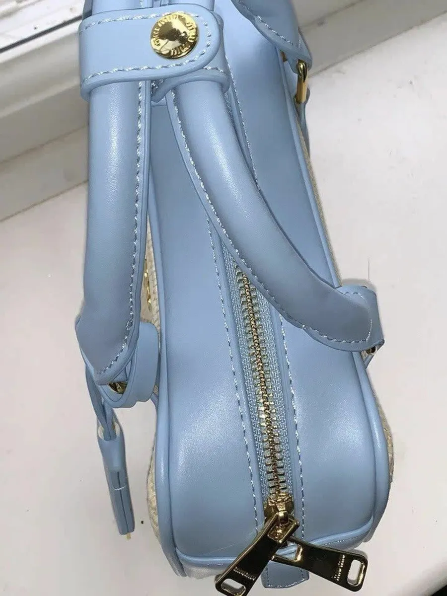 Miu Miu Matelasse Shoulder Bag Shoulder Strap Blue - Image 4