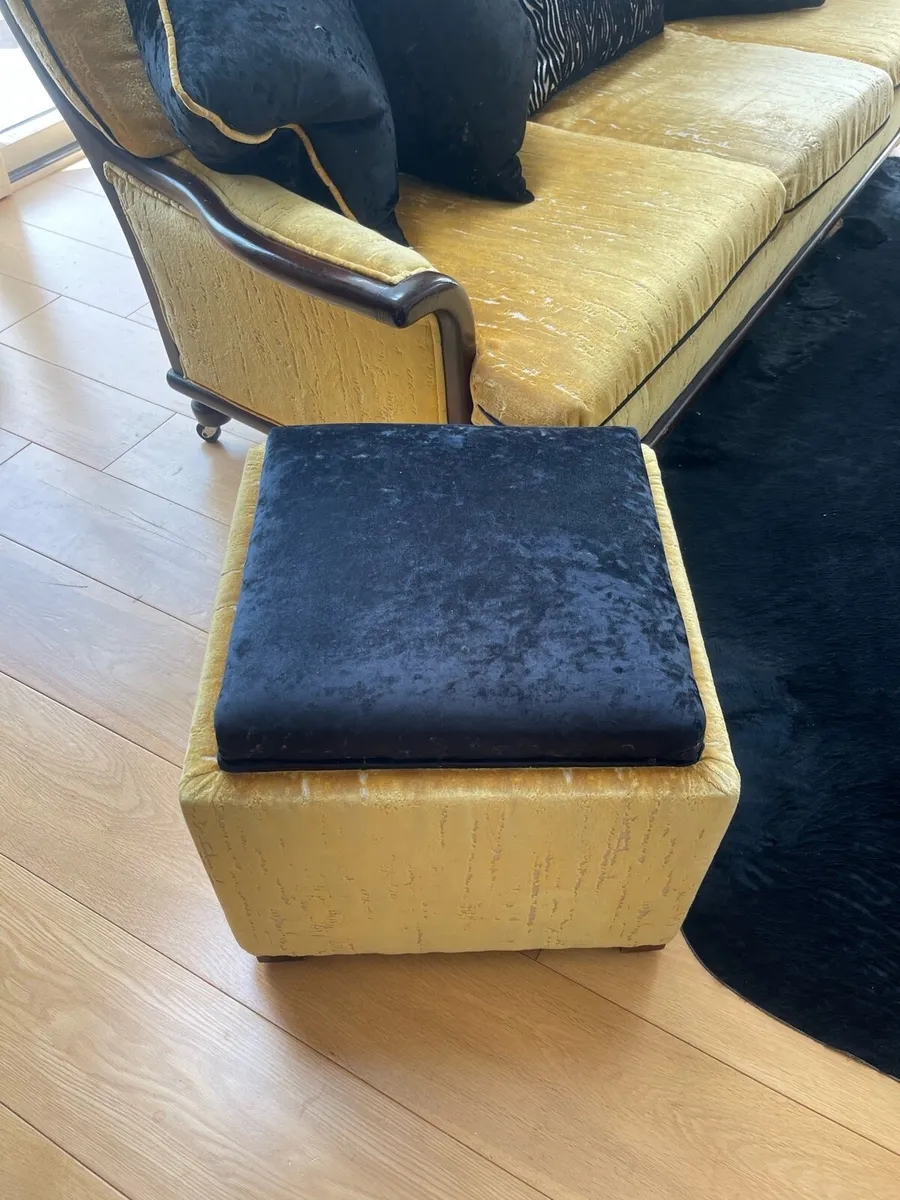 FREE TO GOOD HOME: Couch,2 chairs & footstool - Image 4