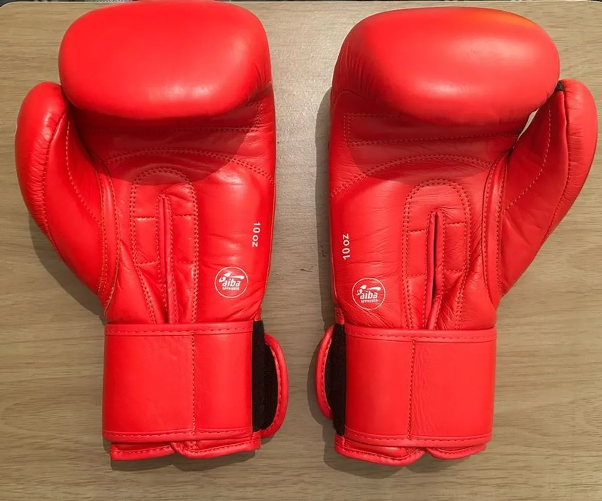 Adidas 10oz AIBA Approved Competition Boxing Gloves (Red) - Image 2