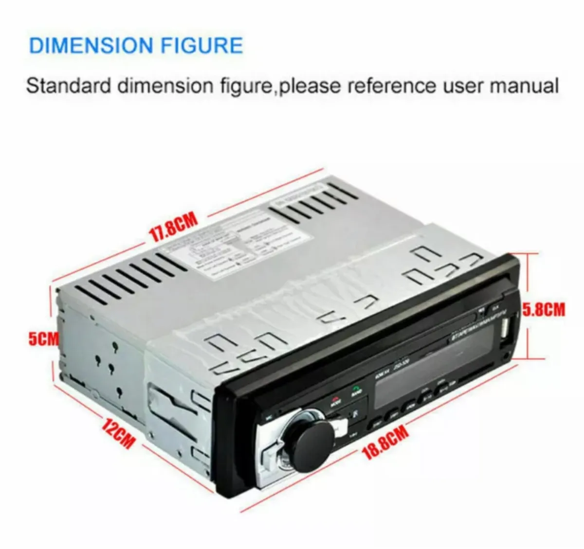 Car Stereo Bluetooth FM/USB/AUX/SD MP3 Radio NEW - Image 3