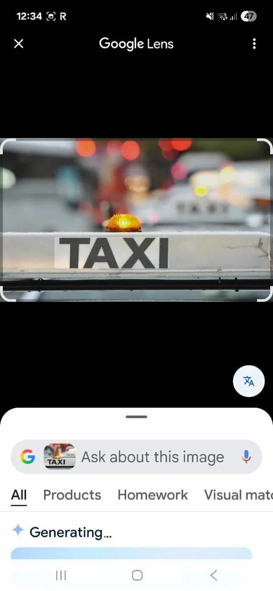 Taxi plate