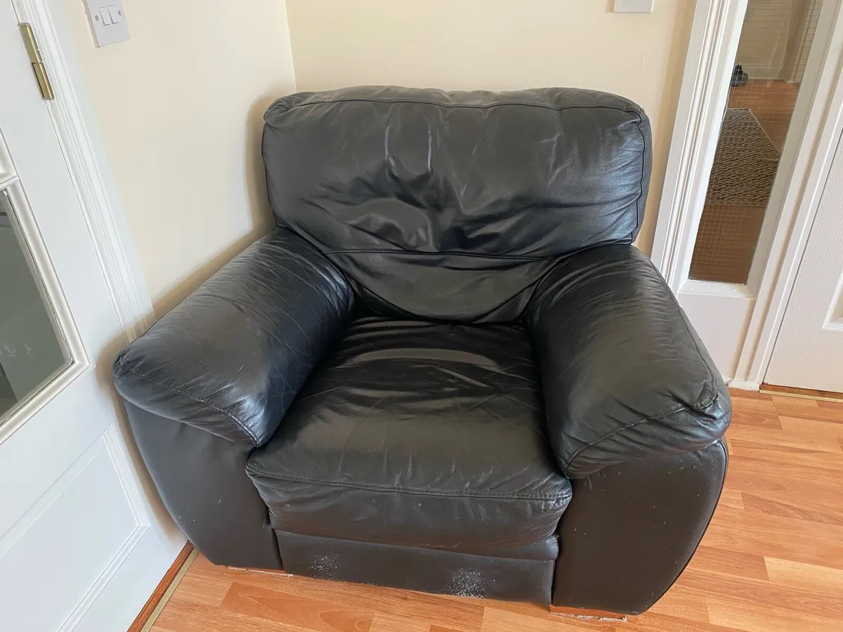 Leather sofa 4 seat - Image 3