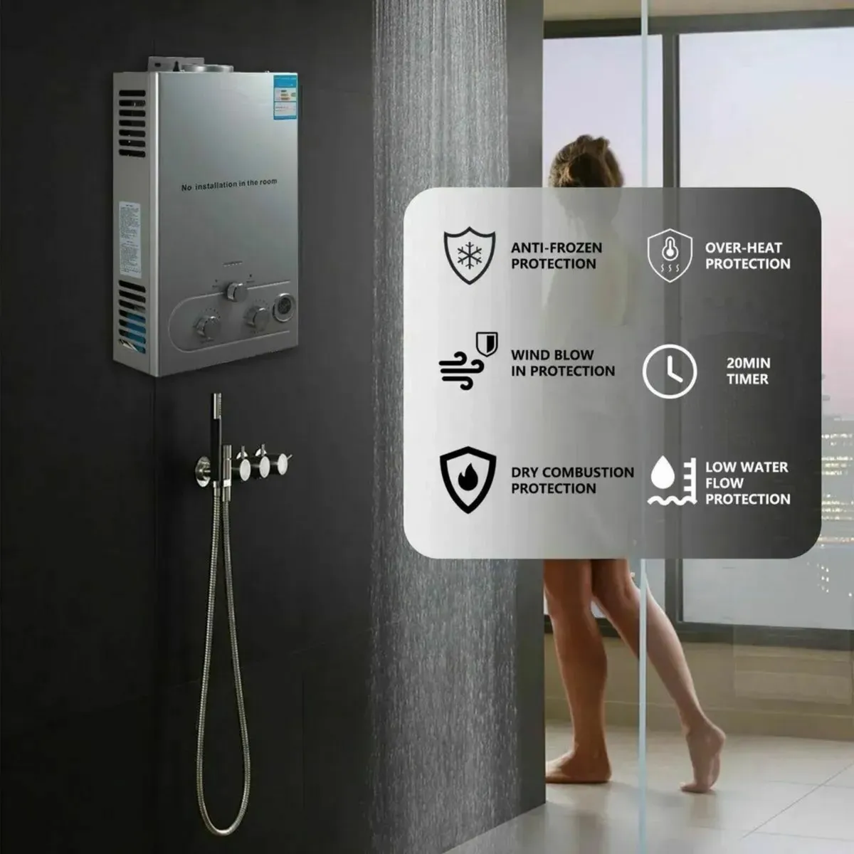 20L Hot Water Heater LPG Propane Gas Water Heater - Image 4
