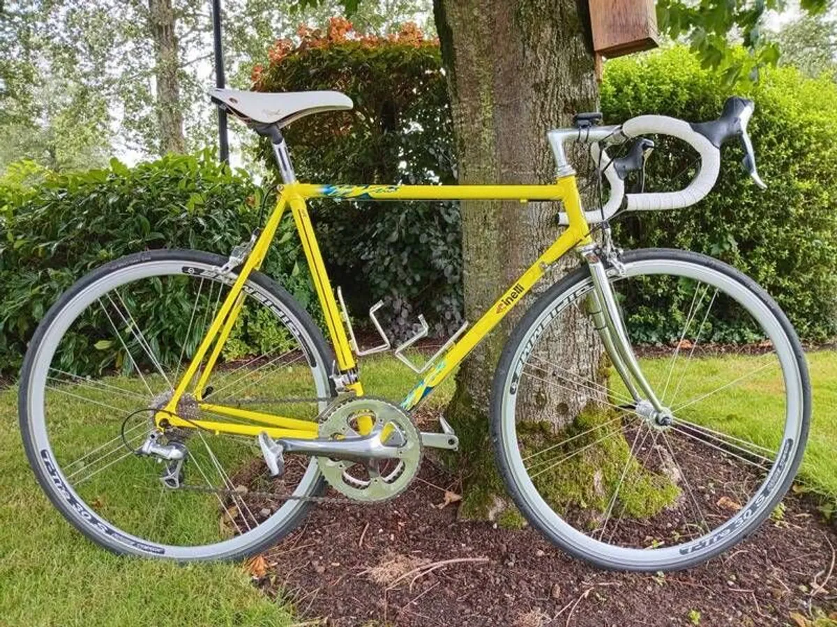 Shimano Dura Ace 7800 10 sp Cinelli on Gipemme wheels - Image 1